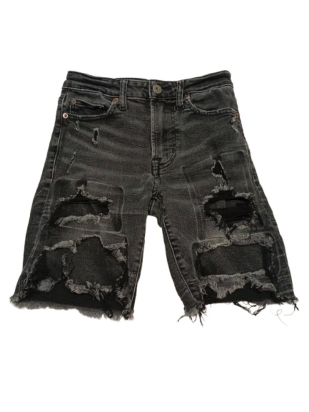 American Eagle Outfitters Distressed Flex Black Women's Shorts Size 26